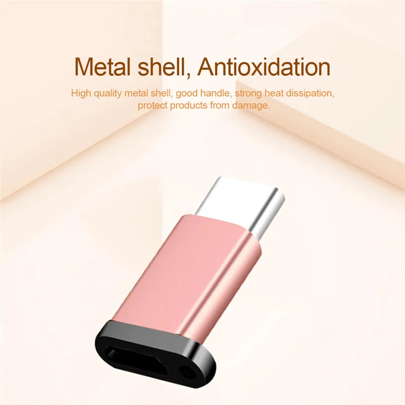 Лидер продаж 4 цвета на выбор металлический мини USB Type C адаптер OTG c к Micro конвертер