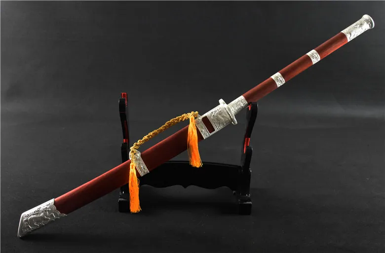 wonderful broadsword katana sharpened red high manganese steel blade broadsword size