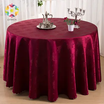 

FANCAI Elegant Round Tablecloth Woven Polyester Home Washable Kitchen Table Cover