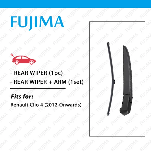 

Rear Wiper Blade and Arm for Renault Clio 4 (2012-Onwards) Clio Grandtour MK4 Touring IV Rear Windscreen Wiper Rear Wiper Arm