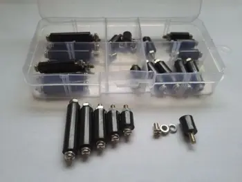 

25pcs M3 Single-pass Insulation Board Bakelite Standoff Spacer Screw Nut Washer High Quality