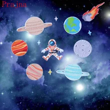 10 шт. подвеска в виде космонавта и планеты нашивки вышитые нашивки для одежды DIY полосы наклейки индивидуальные нашивки для Одежда, обувь, сумки декор
