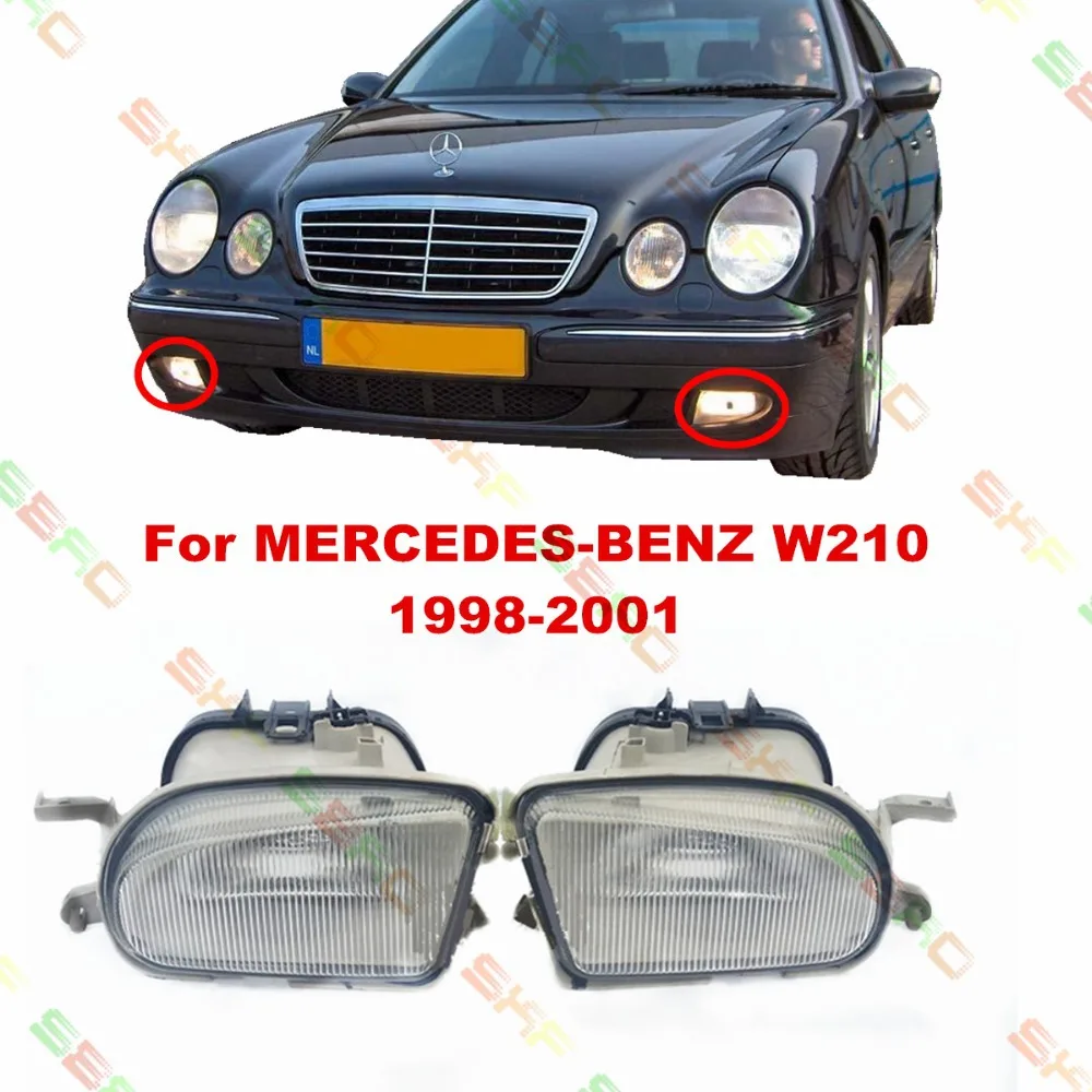 Для Мерседес-Бенц Е-класса W210 1998/99/2000/01 стайлинга автомобилей противотуманные фары противотуманные фары 1 комплект стекло картины Для Мерседес-Бенц Е-класса W210 1998/99/2000/01 стайлинга автомобилей противотуманные фары противотуманные фары 1 комплект стекло картины