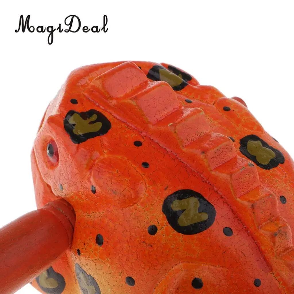 Thailand Hand Carved Wood Frog Guiro Rasp Croaking Sound Toy Musical Instruments Tone Block Feng Shui Figurines Lucky Crafts