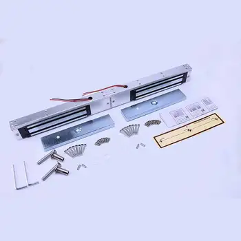 

2-Door 280KG(600lbs*2) Hoding Forcel Double Electronic Magnetic Door Locks DC12V/24V 4kg(W) Electromagnetic Lock For Wooden Door