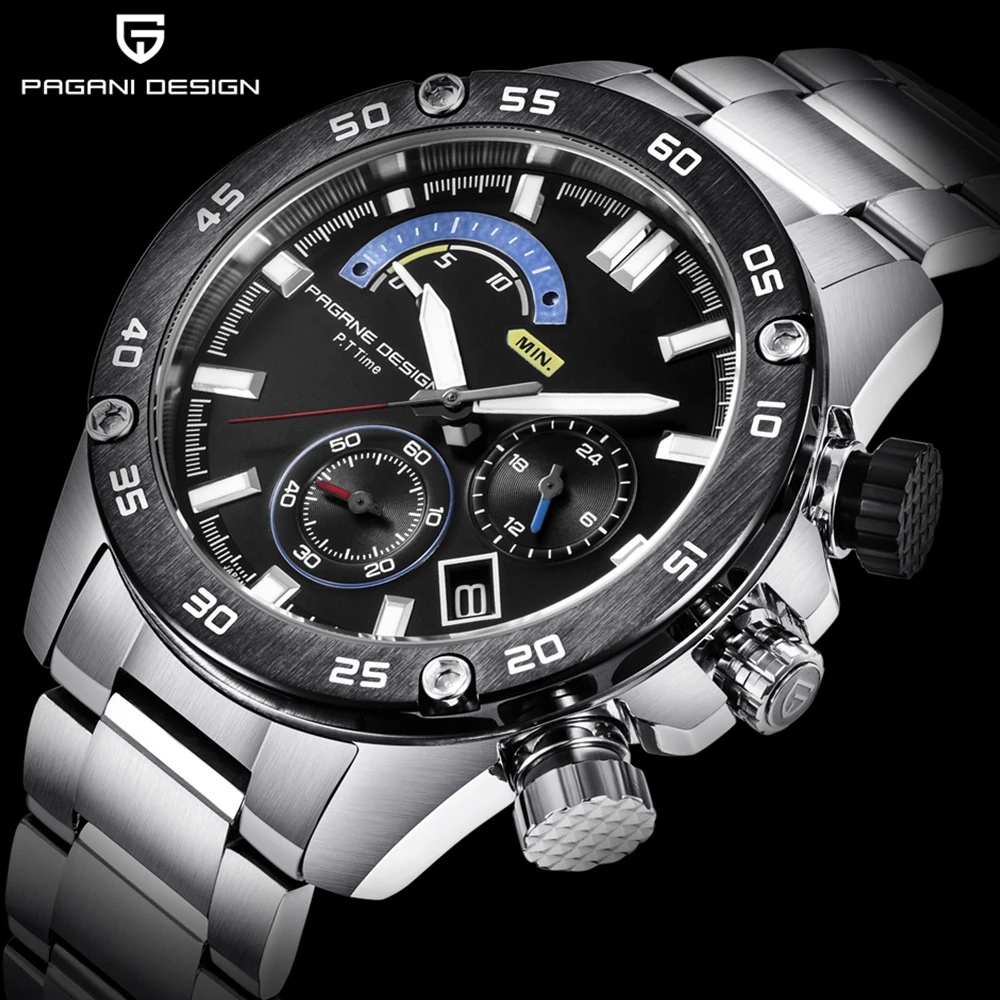 Luxury Brand PAGANI DESIGN Business Stainless Steel Waterproof Sports Men's Watches Chronograph Quartz Watch 2018 New Design Luxury Brand PAGANI DESIGN Business Stainless Steel Waterproof Sports Men's Watches Chronograph Quartz Watch 2018 New Design