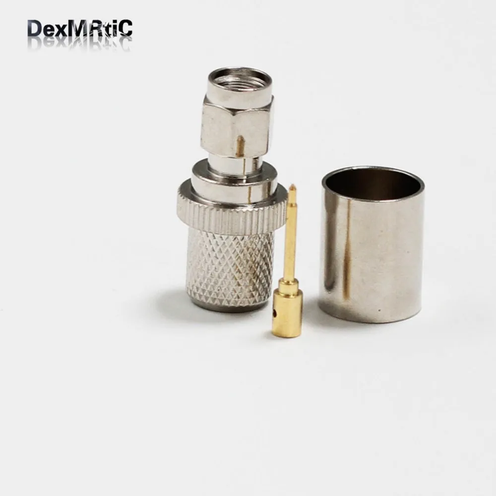 

1pc New SMA Male Plug Connector Crimp With For RG8 RG213 LMR400 Straight Nickelplated Wholesale