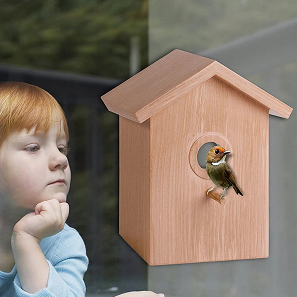 Шпионская оконная клетка для птиц в форме кабины присоска теплый декоративный
