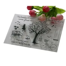 Горячая прозрачный чистый силикон штампы для DIY Изготовление скрапбукинга дети счастливый день рождения забавное украшение поставки