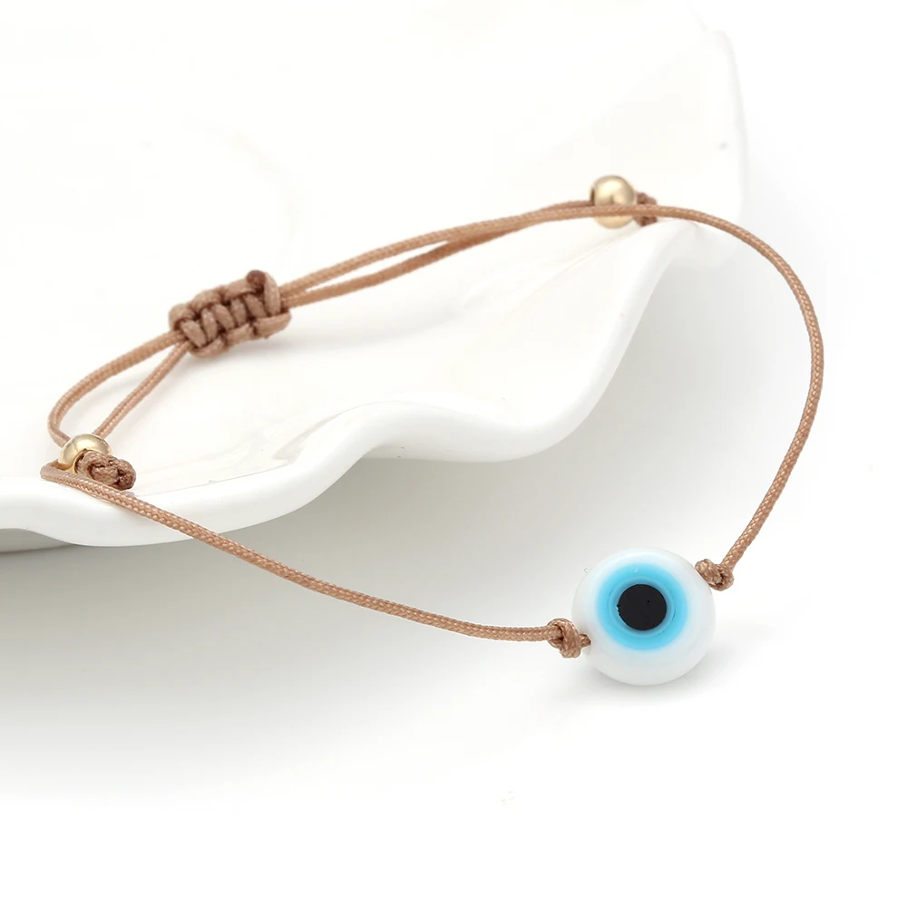 Модные глаз ювелирные украшения на нитке цепочке регулируемые браслеты для Для женщин Для мужчин видов на возраст 6, 8, 10, 12 лет мм глаз браслеты с подвесками подарок на день рождения