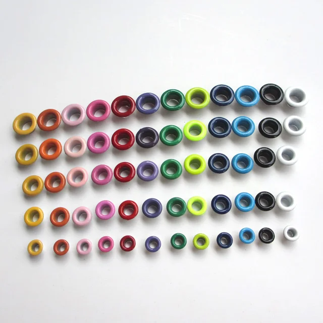 multi colored 3mm/6mm small size metal scrapbooking eyelets grommets