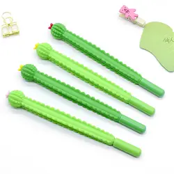 Гелевая ручка с кактусами 0,5 мм Kawaii зеленые растения обычные ручки творческий ручка для письма для девочек подарок, школьные