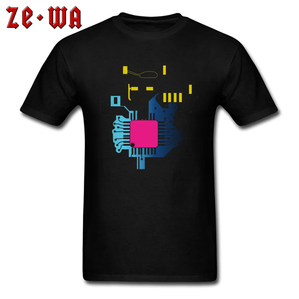 Slim Fit Colored programmer card architecture Men T-shirts Special Mother Day Crewneck Cotton Tops T Shirt Sweatshirts Colored programmer card architecture black