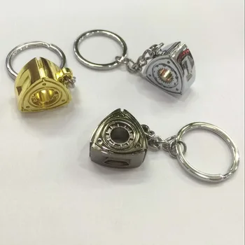 

High quality metal Motor Rotor Turbo Car KeyRings KeyChains for Honda Civic Mazda 3 6 Cruze CX3 CX5 RX7 RX8 Keyring Accessories
