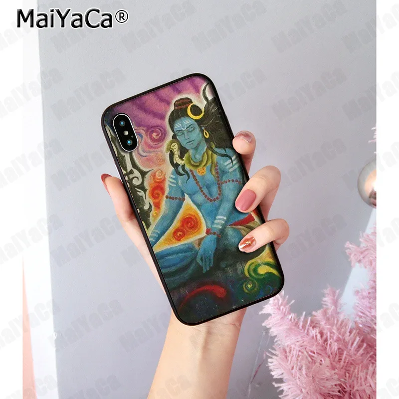 MaiYaCa Индия Mahakal Shiva DIY роскошный высококачественный защитный чехол для iPhone 8 7 6 6S Plus