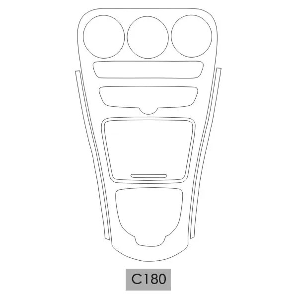 Автомобильный интерьер невидимая защитная пленка центр управления Консоль переключения передач Панель наклейка для Mercedes Benz C200 C180 GLC260 AMG - Название цвета: c180 center control