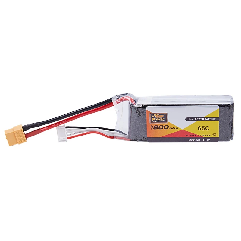 Zop power 14,8 V 1800 Mah 65C 4S Lipo батарея Xt60 Разъем для Rc квадрокоптера