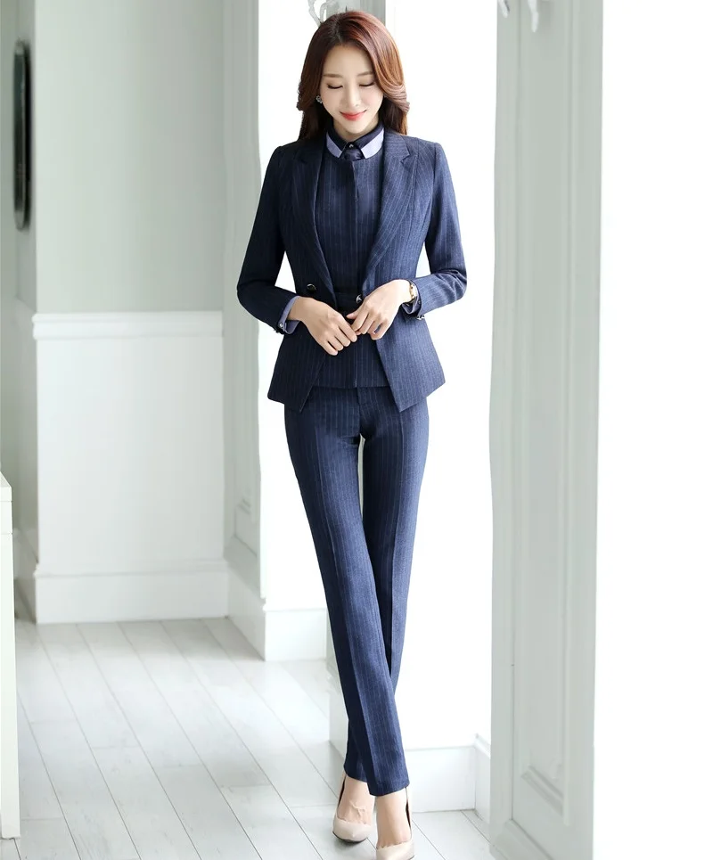 Formal Office Uniform Designs Women Business Suits 3 Piece Waistcoat ...