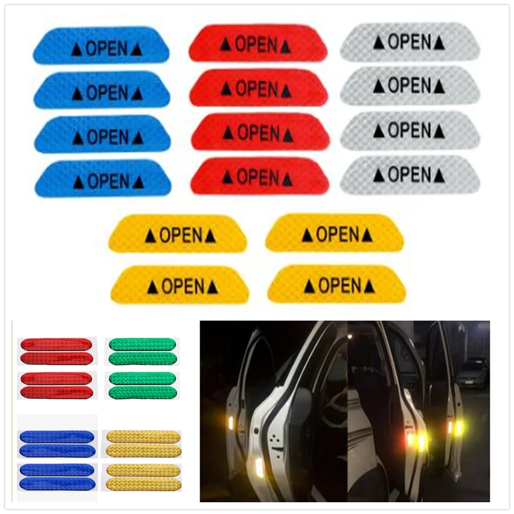 

Car Door Open Tape Warning Night Sticker for Toyota Tacoma Tercel Tiara Van Venza Yaris Hiace Prius V Hilux Land Cruis