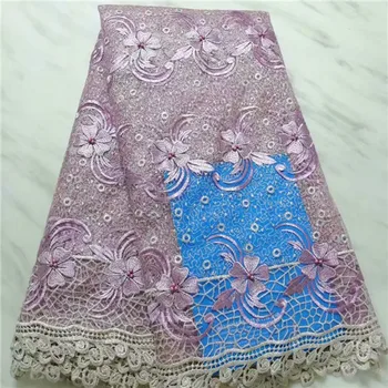 

Latest pink African Laces Fabrics Embroidered African French Lace Fabric Cheap African French Net tulle Lace Fabric