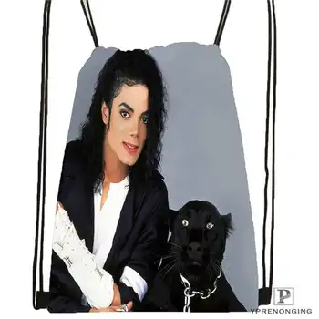 

Custom michael-jackson@01 Drawstring Backpack Bag Cute Daypack Kids Satchel (Black Back) 31x40cm#180611-03-111