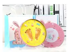 Best Price 2019 Blue And Pink Box Baby Souvenirs Hand & Footprint Makers Newborn Soft Modeling Clay Inkless Printing Sets For Infants Best Price 2019 Blue And Pink Box Baby Souvenirs Hand & Footprint Makers Newborn Soft Modeling Clay Inkless Printing Sets For Infants