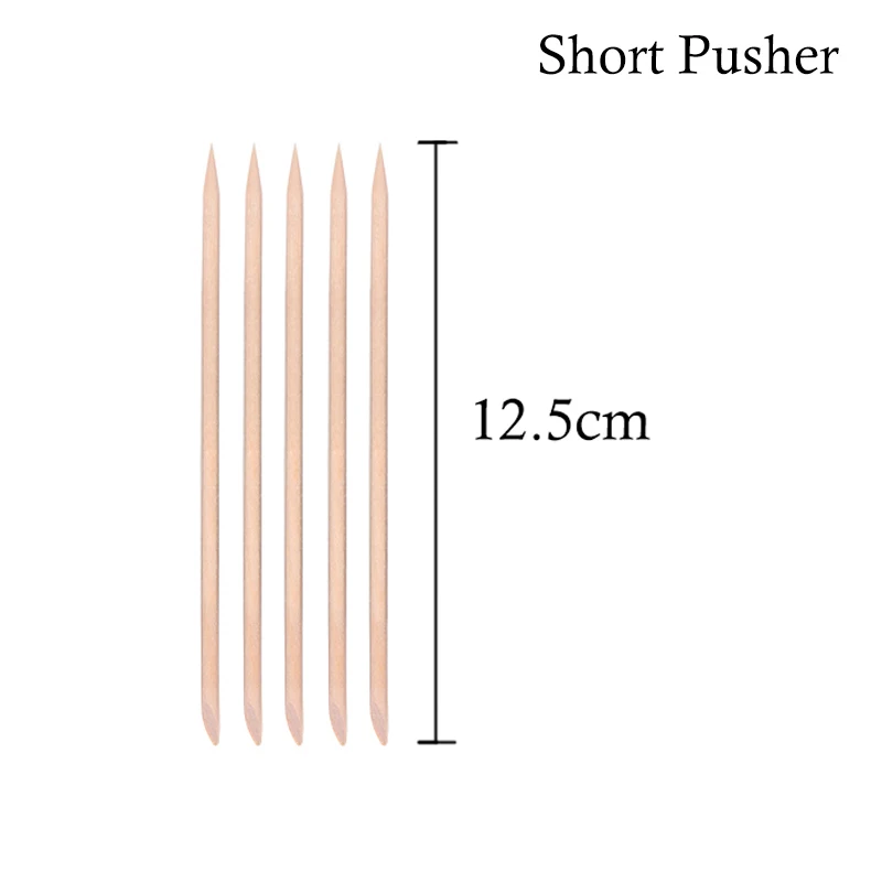 PinPai 20 шт дизайн ногтей оранжевый деревянные палочки кутикулы толкатель средство для снятия маникюра, педикюра Уход за ногтями деревянные пукатели - Цвет: Светло-зеленый