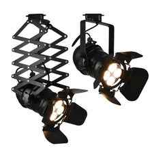 Thrisdar 30 Вт Ретро светодиодный Трековый светильник четырехлистный растягивающийся Трековый Точечный светильник для магазинов одежды торговый центр COB Светодиодный точечный светильник