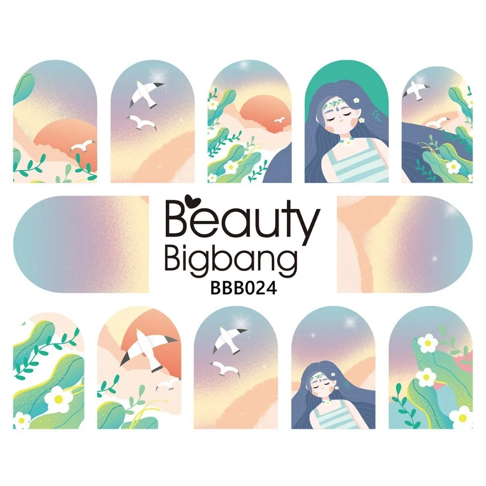 BeautyBigBang, 2 шт, 3D наклейки для ногтей, переводные наклейки с водой, мороженое, торт, дизайн, сделай сам, Переводные картинки, слайдеры, наклейки для ногтей, украшения - Цвет: 4A