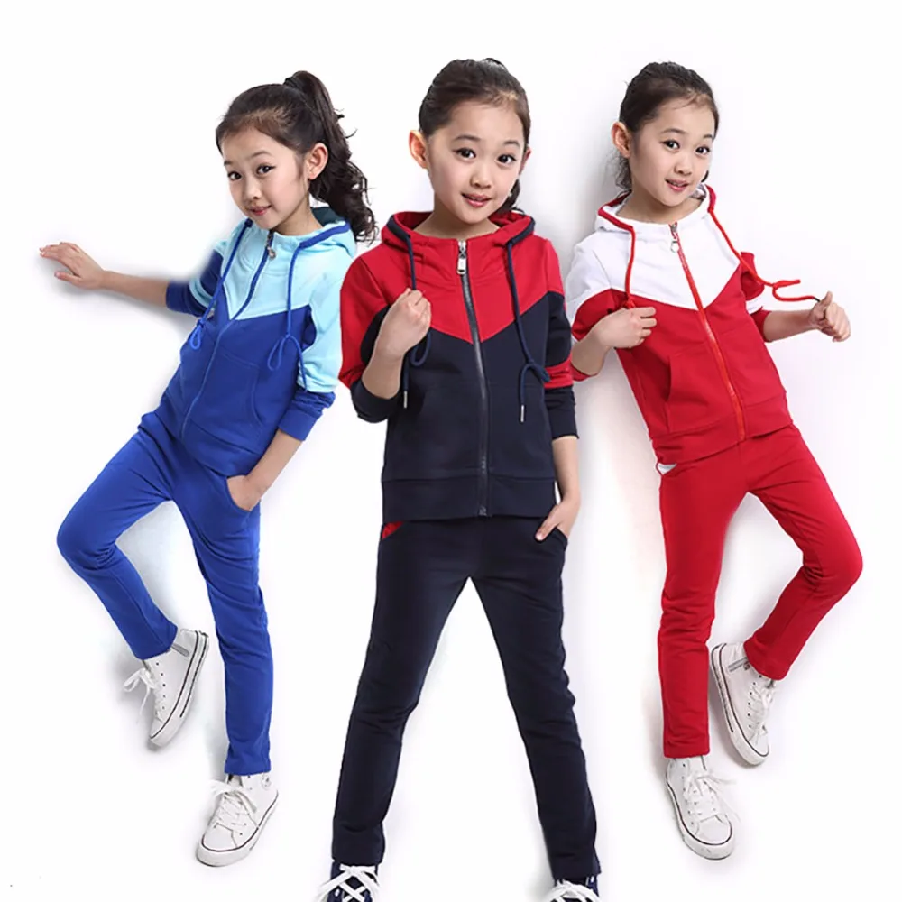 

Janedream Girl School Clothes Long Sleeve Hoodies Long Pants 2Pcs 2-8 Years Children Tracksuit Outfits Clothing Set #264060