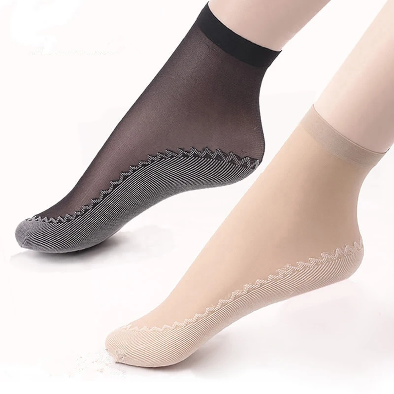 5Pairs Summer Thin Short Socks Women Female Girls Ankle Socks Bottom Thick Socks Wear Resistant ...