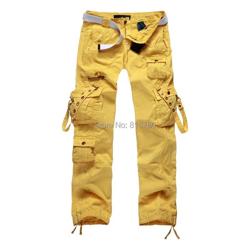 yellow cargo pants womens