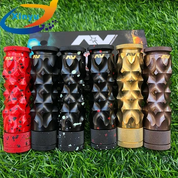 

AV medieval gyres mod 18650 battery Mechanical Mod brass material 24mm diameter Vapor Vaporizer Mod For 510 thread Atomizer RBA