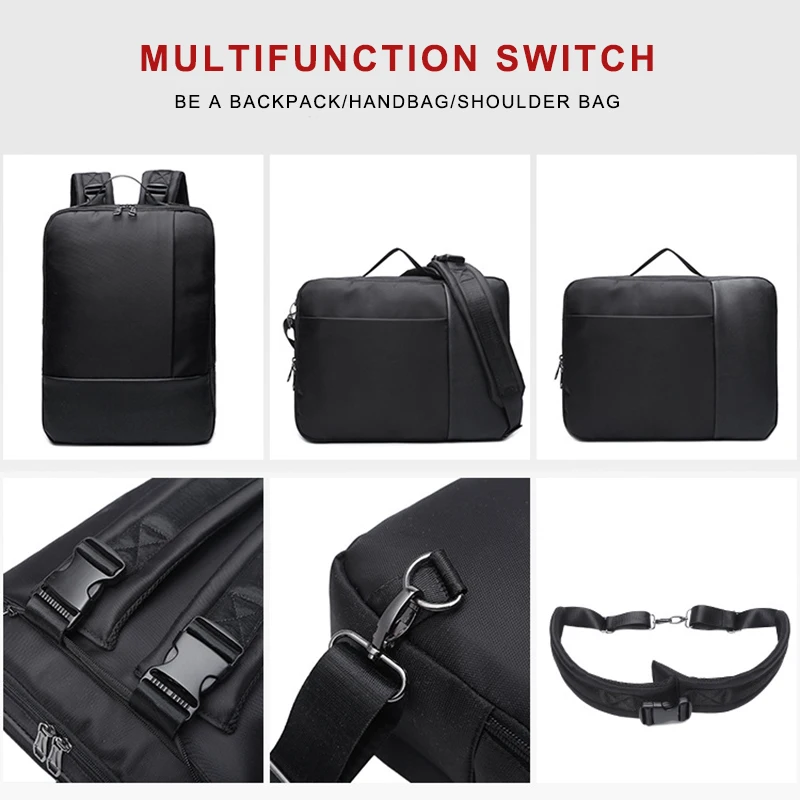 Men Bag Backpack Shoulder Bags Male Multifunctional Laptop Business Bagpack 16.5 Notebook USB Rucksack Black Travel Backpacks