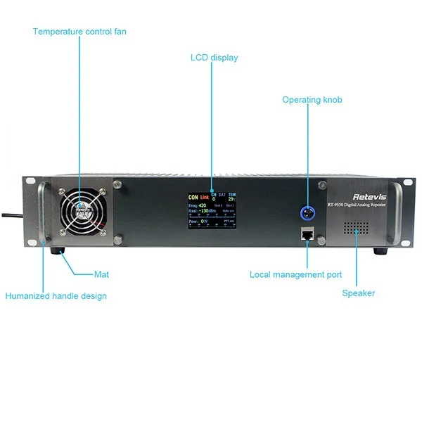 Retevis RT-9550 DMR ретранслятор 55 Вт UHF Цифровой/аналоговый режим TDMA 2 времени слота IP сети A9116A