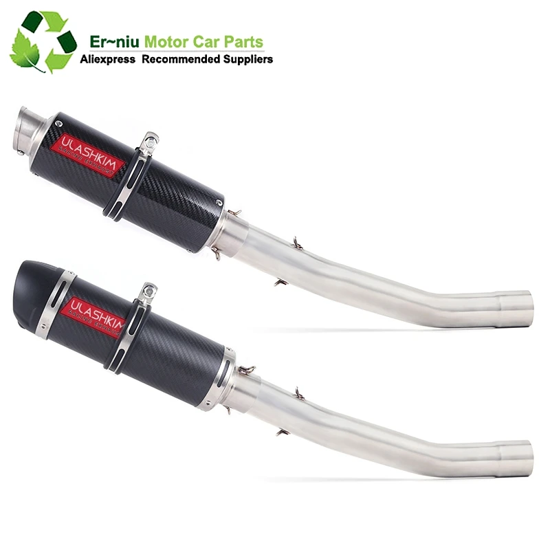 

Motorcycle Exhaust Escape Muffler Middle Contact Pipe Full System Slip-On For KAWASAKI ZX 10R ZX10R ZX-10R 2008 2009 2010