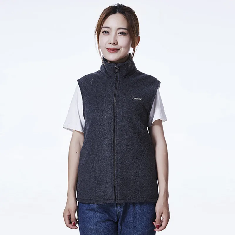 Women Autumn Winter Warm Fleece Vest Outdoor Sports Fishing Climbing