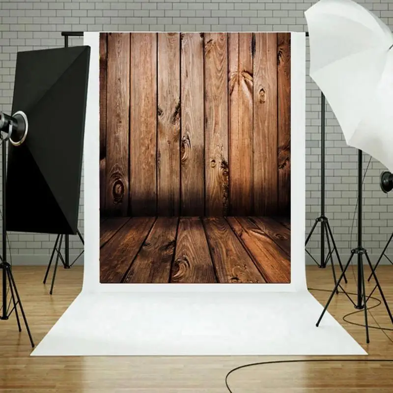 Wood Plank Background Cloth Photographic Studio Backdrops Photography Props