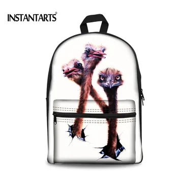 

INSTANTARTS Funny 3D Animal Printing Backpacks for Teenager Girls College Student School Backpack Casual Travel Laptop Rucksack