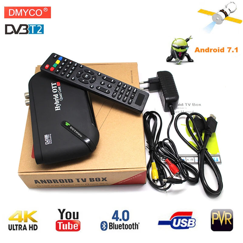 

New Android tv box HD 1080P 60fps Amlogic S905 install android app built dvb-t2 Wifi 100M LAN USB H.265 Set-top Box media player