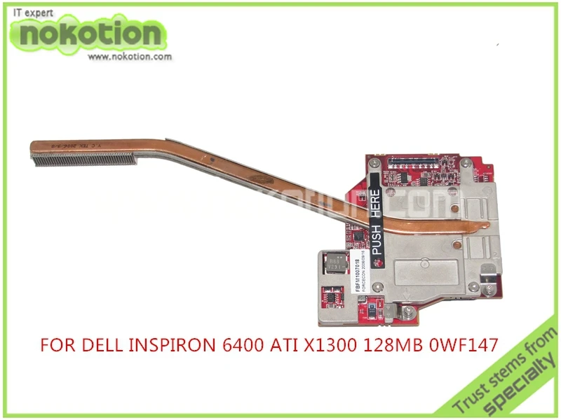CN-0WF147 WF147 for dell Inspiron 6400 laptop graphics card 109-A74231-00 ATI Radeon Mobility X1300 128Mb 100% tested