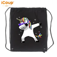 ICoup вытирая Единорог Сумки-холсты шнурок