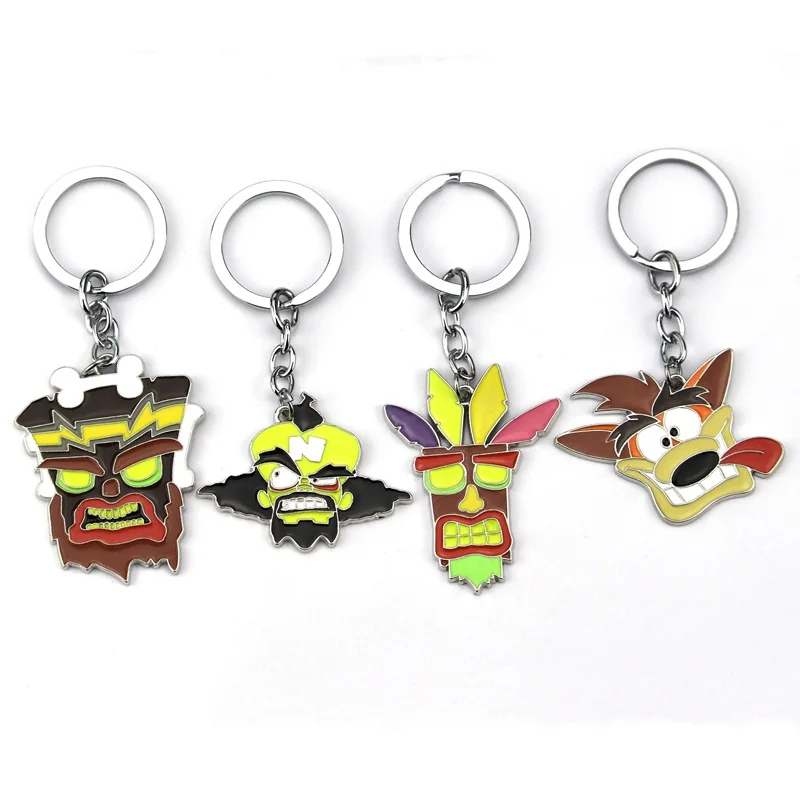 ACT Game Crash Bandicoot Leather Chain Choker Necklace Figure Model