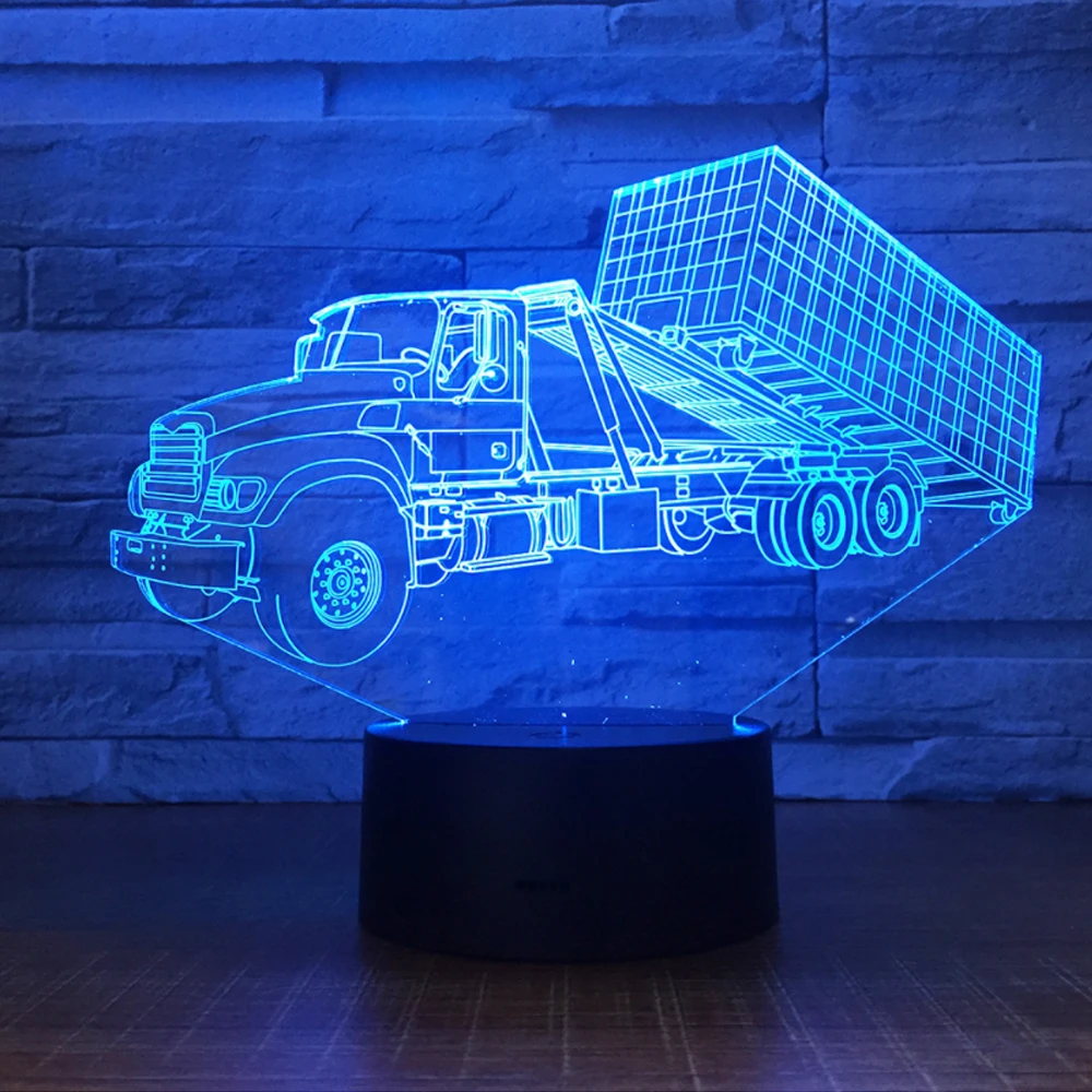 3D лампа автомобиль USB ночник многоцветный ласветодио дный ва LED RGB Освещение Luminaria настольная Дети Рождественские подарки дома Deacorative