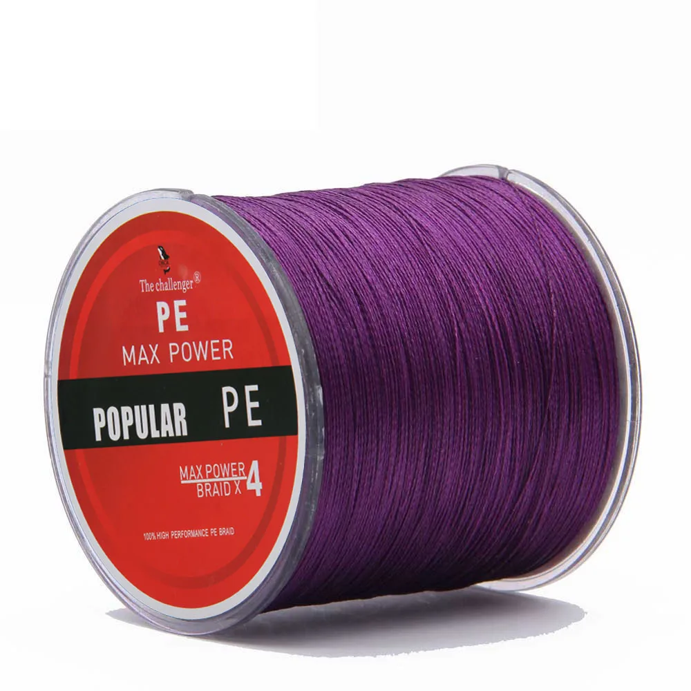 FishingLife 100 м супер прочная 4 плетеная леска 6-120LB 0,2-15,0 PE материал мультифиламентная ловля карпа для рыбы Ro - Цвет: Purple