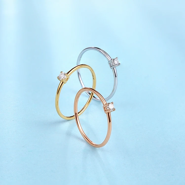 18k Pure Gold Rings Noble Diamond 750Solid Female Exquisite Elegant Precious Fine Jewelry Beautiful  Women Ring