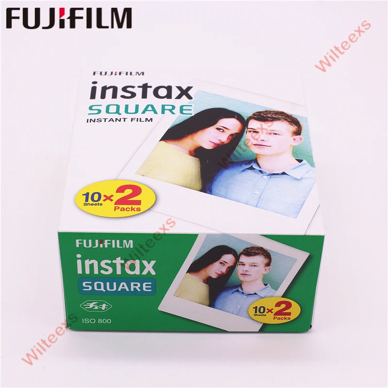 Fujifilm Instax квадратный мгновенный белый край 2 коробки пленки 20 листов для Instax квадратный SQ10 Гибридный формат поделиться SP-3 SQ камера