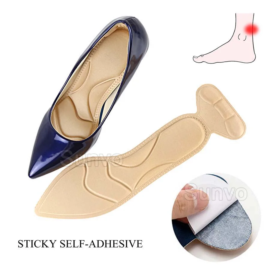 5D мягкая губка с острым носком, высокие стельки для обуви на каблуках для плоской стопы, облегчающая боль, массажная обувь для супинатора, стельки, защита каблука, вставка подошвы