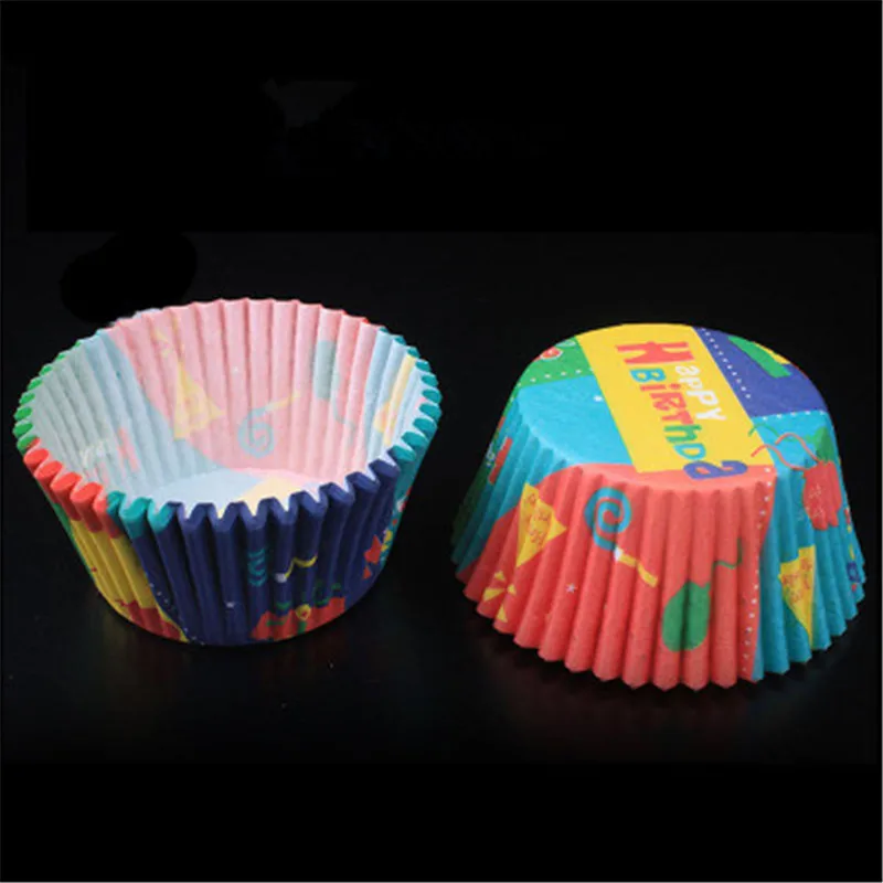 100 шт бумажные стаканчики для кексов бумажные Формы для кексов формы для выпечки инструмент для кексов маслостойкие бумажные ящики для кексов