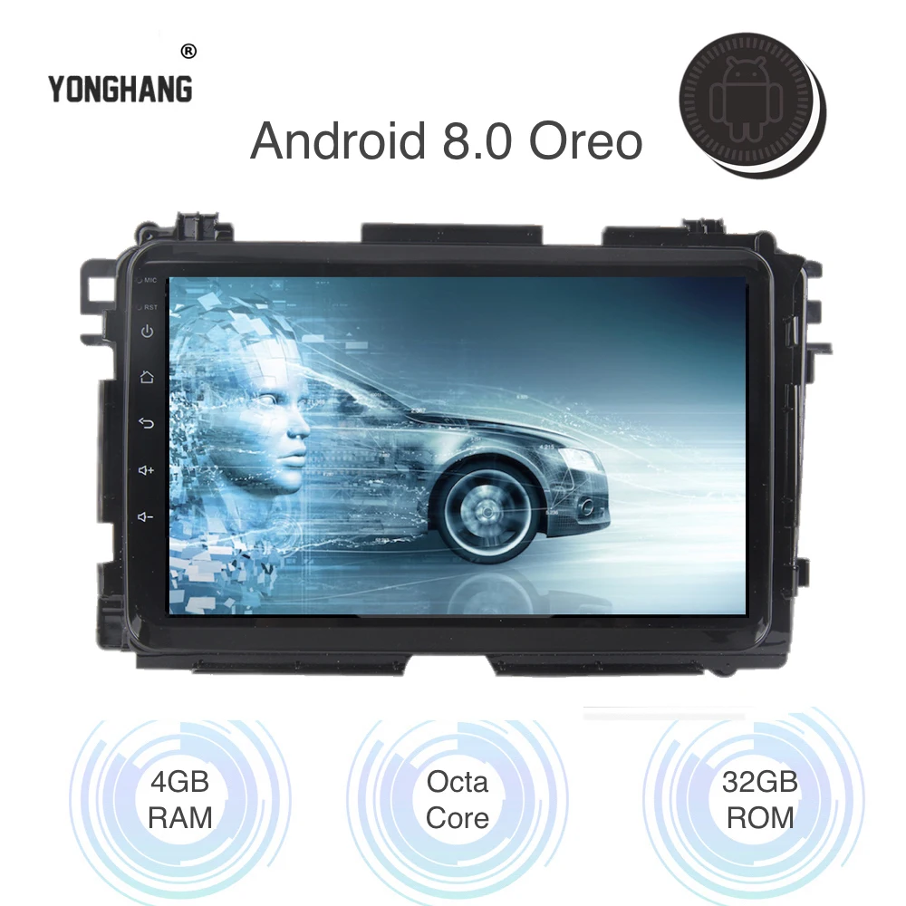 Excellent Android 8.0/7.1 Car Radio for Honda Vezel HR-V HRV Navigation 2014 2015 2016 2017 with 9" Touch Screen Autostereo Multimedia 0